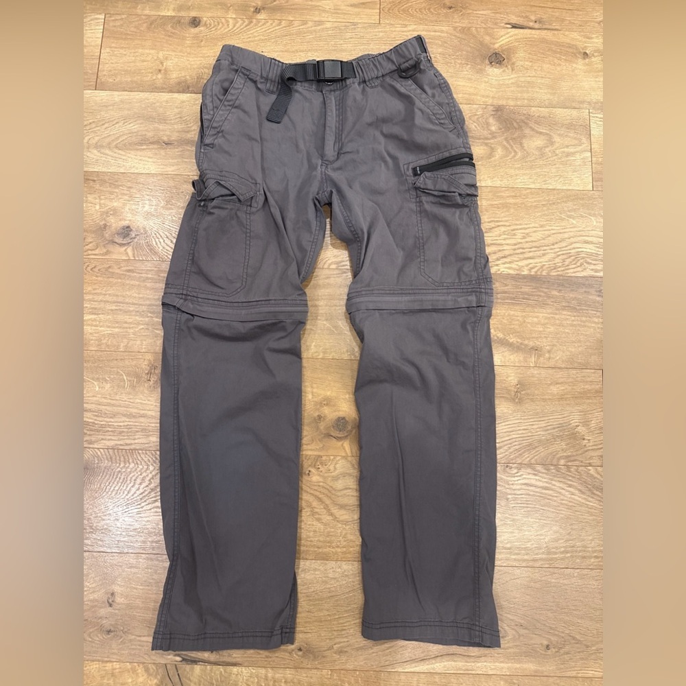 BC Clothing Men's Small 32 Hiking Convertible Outdoor Cargo Gray Pants/shorts
